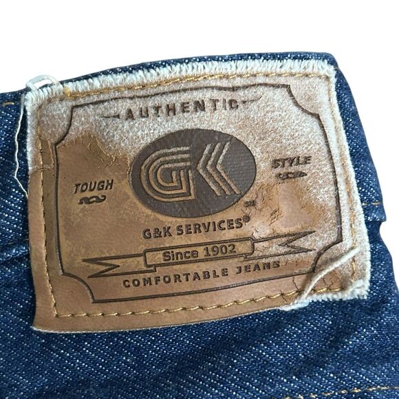G&K Services Jeans Men's 38X34 Cat 2 Flame Resistant 100%‎ Cotton Blue Denim VTG - Picture 2 of 13